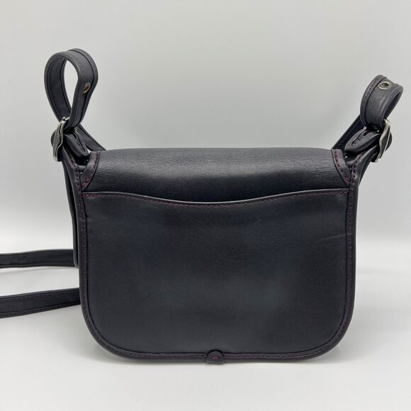 Coach Saddle 18 Mini Crossbody Shoulder Bag Black Glovetanned Leather No 57731 - Picture 7 of 15